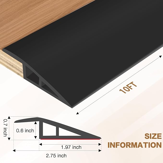 Floor Transition Strip Vinyl Door Threshold Ramp Self Adhesive Carpet Edging - Image 7