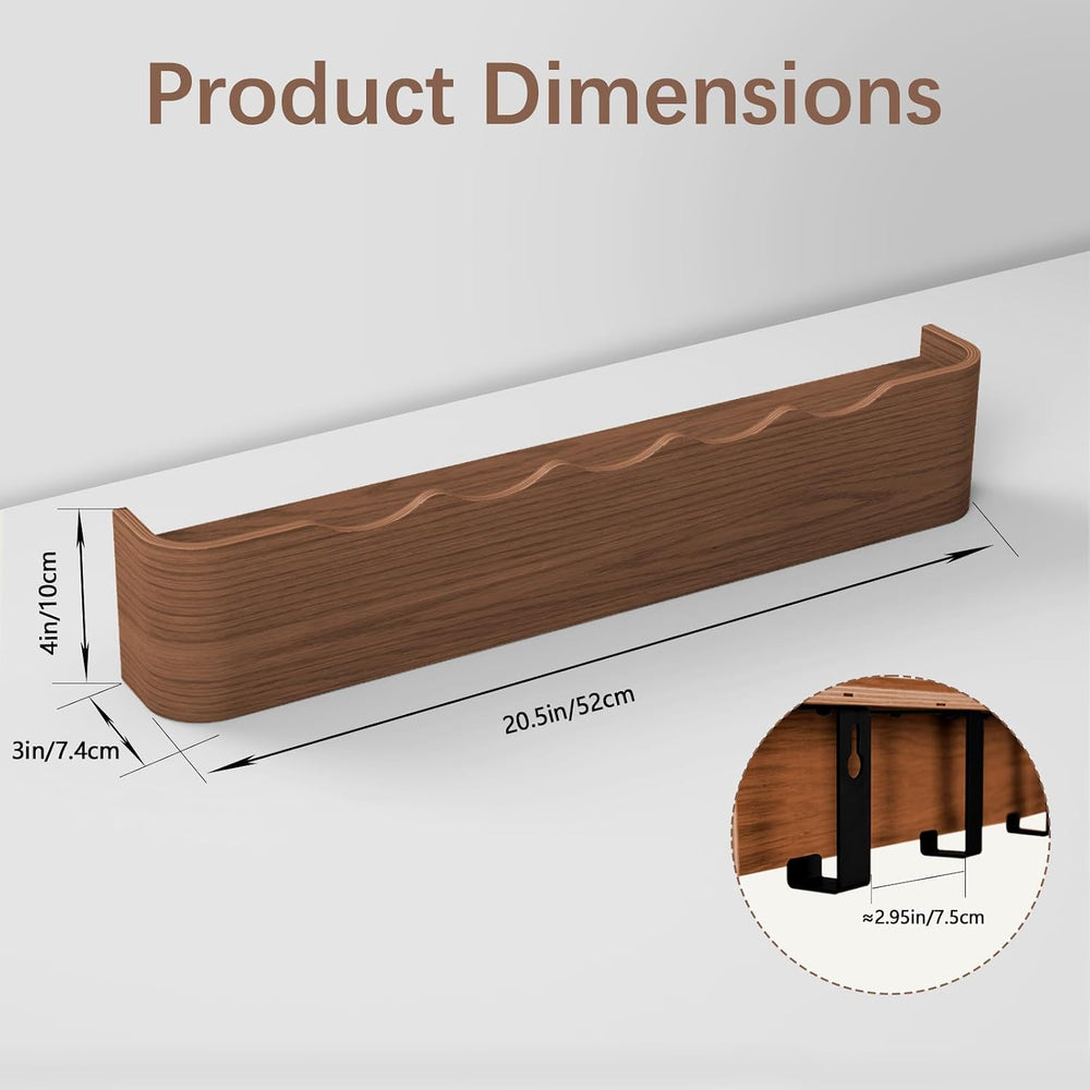 Coat Rack Wall Mount with Hidden Hooks, Wall Hooks with Shelf, Wall Key Holde...
