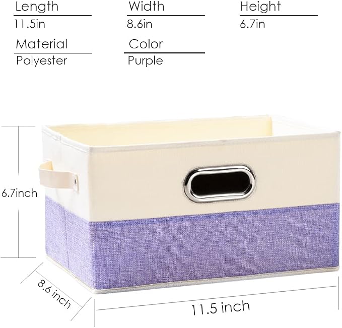 PRANDOM Fodable Storage Bins for Closet Decorative Fabric Storage Baskets Cubes - Image 4