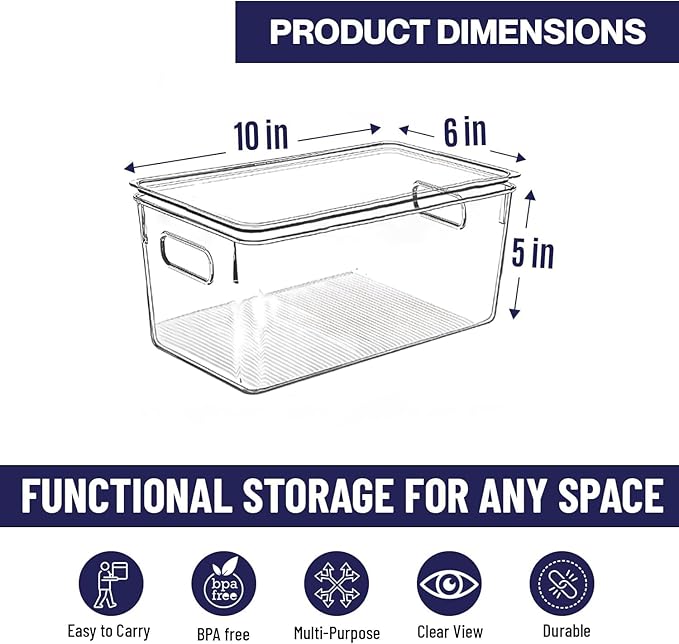 Clear Plastic Storage Bins - Image 2