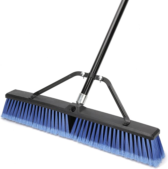 24 inches Push Broom Outdoor for Deck Driveway Garage Yard Patio Concrete Floor by KeFanta