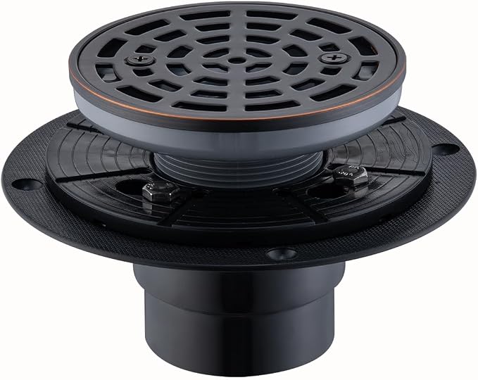 RANDOM Round Shower Drain SUS304 Stainless Steel Oil Rubbed Bronze Shower Drain by RANDOM