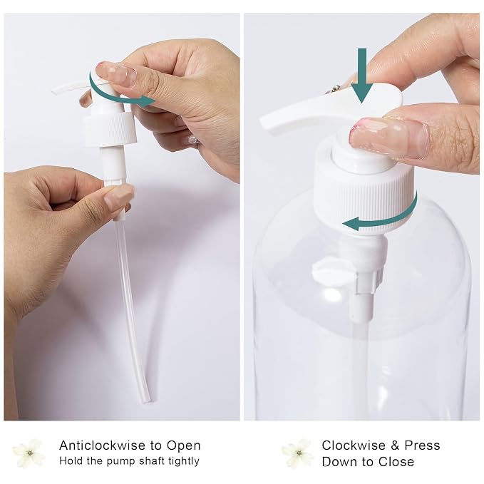Yebeauty Pump Bottle Dispenser, 3 Pack 17oz/500ml Dish Lotion Soap Dispenser - Image 4
