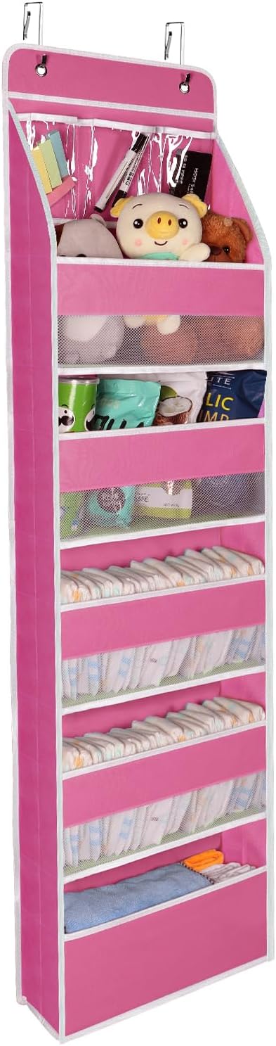 Univivi 6-Shelf Over Door Hanging Organizer Fabric Baby Door Storage by Univivi
