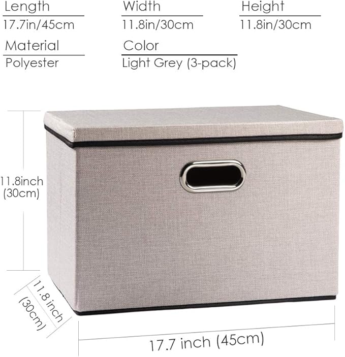 PRANDOM Large Foldable Storage Bins