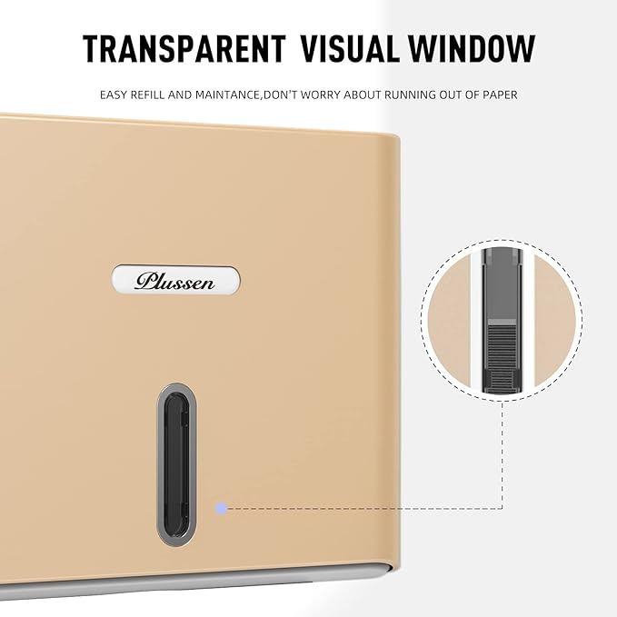 Paper Towel Dispenser Wall Mount, Adhesive No Drilling Multifold Trifold C Fold - Image 7