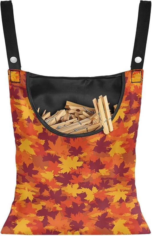 Maple Leaf Clothespin Storage Hanger Bags Beer Laundry Clothespin Bag, by CREAMIC