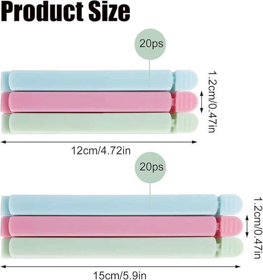 80 PCS Sealing Clip Bag Plastic Chip Large Size Food Clips Bag Clips - Image 2