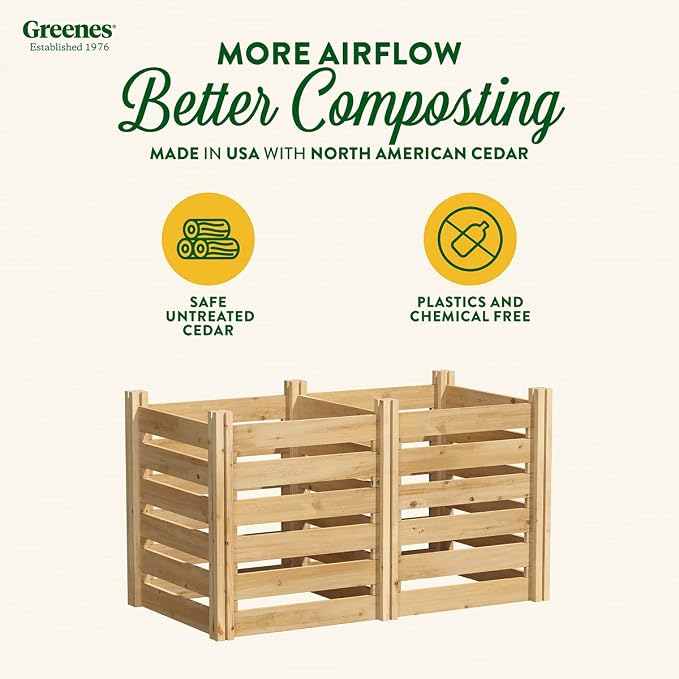 Greenes Fence Cedar Wood Composter - Image 2