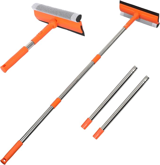 Professional Window Squeegee, 2 in 1 Squeegee Window Cleaner by Bryquelin