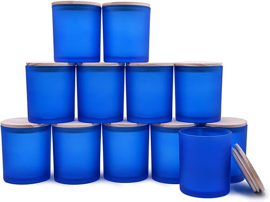 SHOWIN 14 OZ Thick Candle Jars for Making Candles 12 Pcs, 3 Wick Empty Jars by Showin