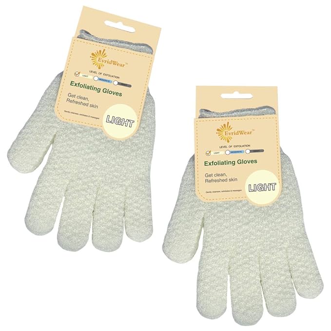 Evridwear Exfoliating Dual Texture Bath Gloves - Image 6