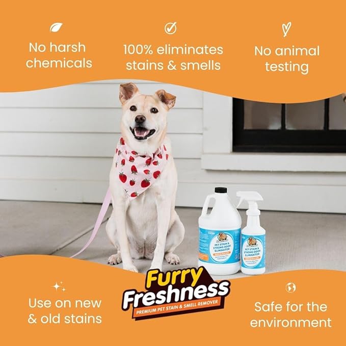 FurryFreshness Extra Strength Cat or Dog Pee Stain & Permanent Odor Remover + - Image 3