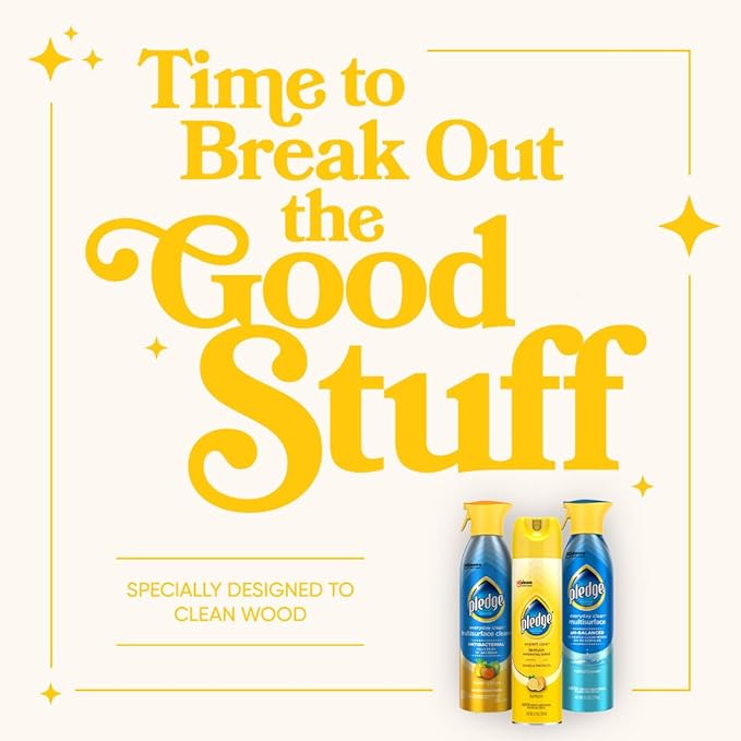 Pledge Enhancing Polish, Furniture & Wood Spray, Lemon Scent - Image 3