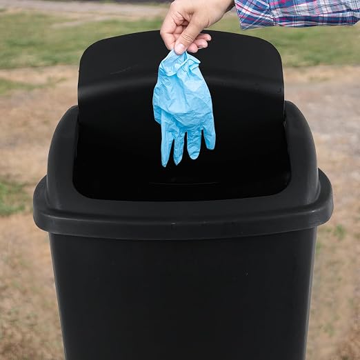Yuright 40 L / 10 Gallon Swing Lid Trash Bins, 4 Pack Large Plastic Garbage Cans - Image 6