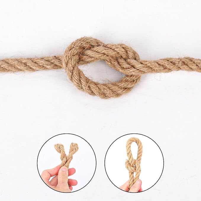 1/2 inch Hemp Rope, 164 Feet Twisted Manila Rope - Image 3