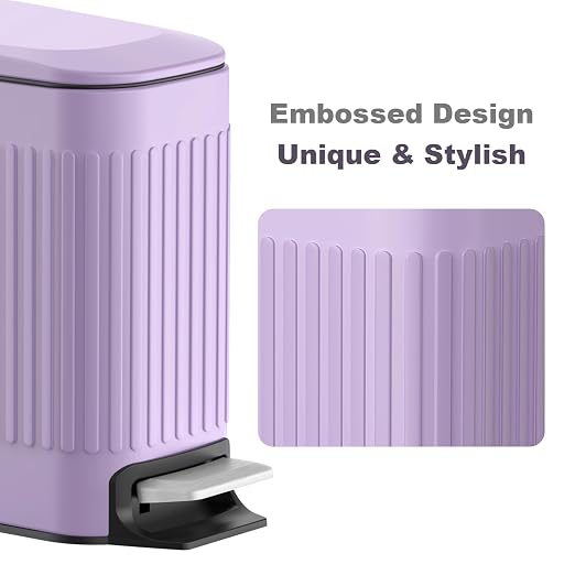 TrashAid Slim Bathroom Trash Can - Image 3