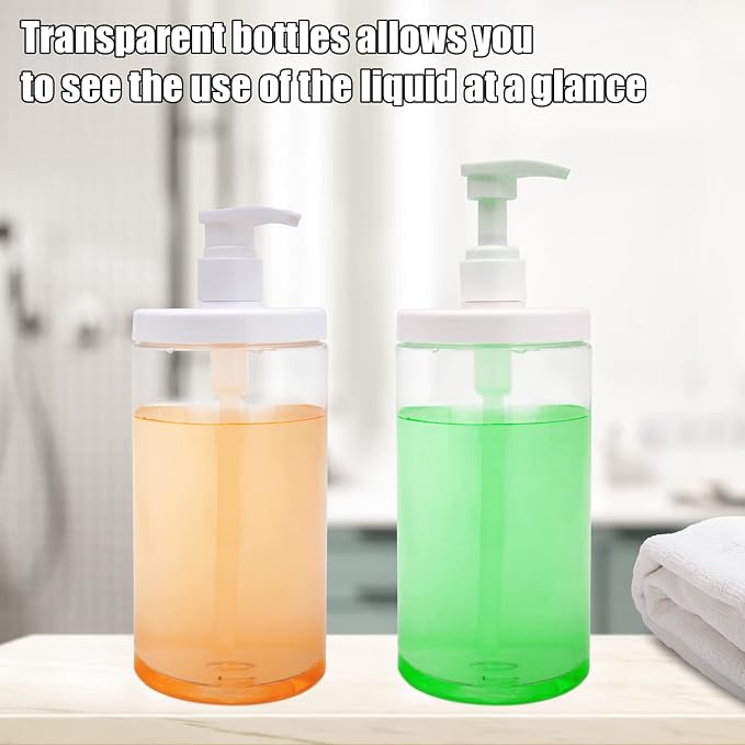 Cosywell Pump Bottle Dispenser Plastic Pump Bottles Refillable Bottles Wide - Image 5