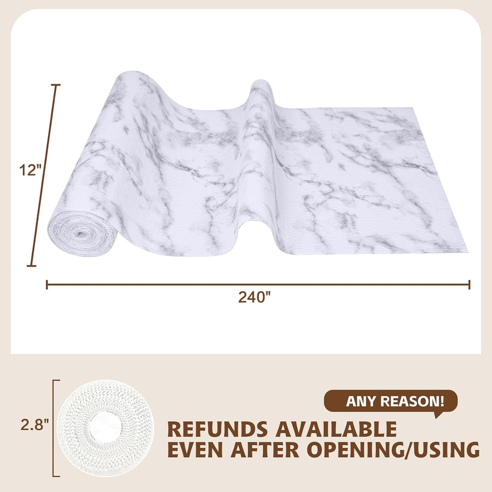Shelf Liners for Kitchen Cabinets 17.3in x 20FT, Non Adhesive Drawer Liner