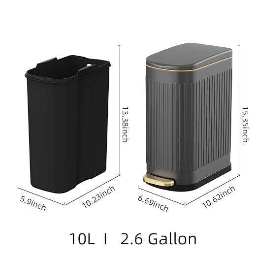 2.6 Gallon Slim Bathroom Trash Can - Image 5