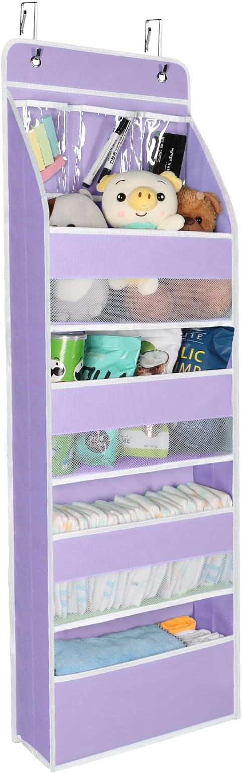 Univivi 5-Shelf Fabric Door Storage Over Door Hanging Organizer by Univivi