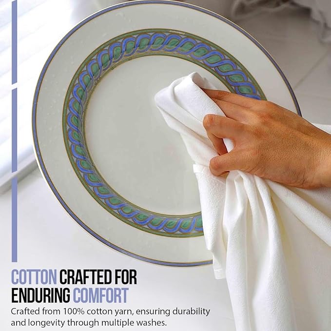 Flour Sack Towels| Tea Towel for Crafts| Kitchen Dish Cotton Blank Towel for - Image 3