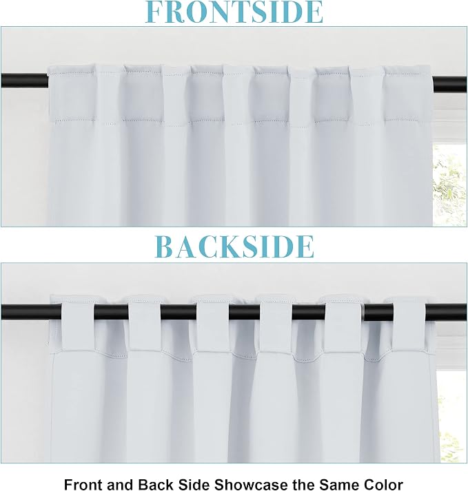 RYB HOME Small Window Curtains Blackout, Privacy Thermal Insulating Drapes - Image 2