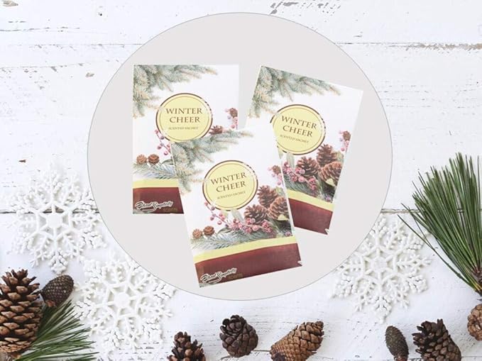 Floral Simplicity Winter Cheer Scented Sachets Pack of 3, Fall & Winter - Image 4