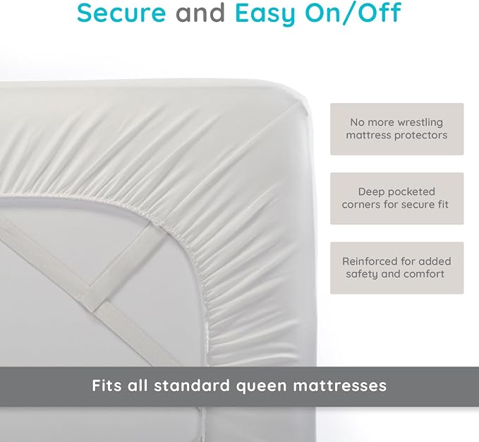 PUREgrace Tencel Mattress Protector – Waterproof, Noiseless Cover, Soft and - Image 6