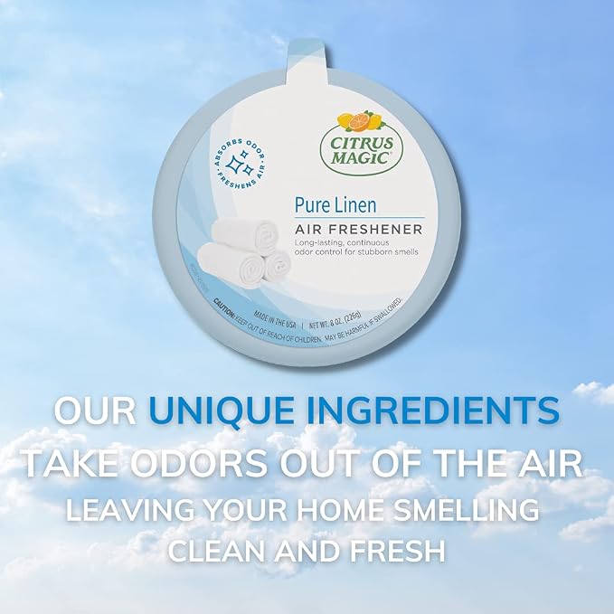 Citrus Magic Odor Absorbing Solid Air Freshener, Pure Linen - Image 7