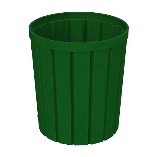 42 Gallon Slatted Circle 100% Recycled Plastic Commercial Outdoor and Indoor - Image 4