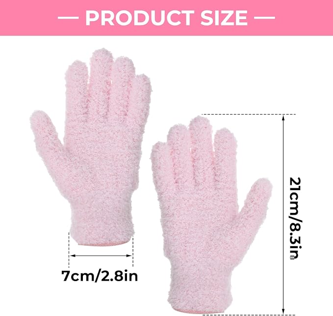 Grevosea 3 Pairs Microfiber Gloves Household Cleaning Glove Plant Dusting Glove - Image 2