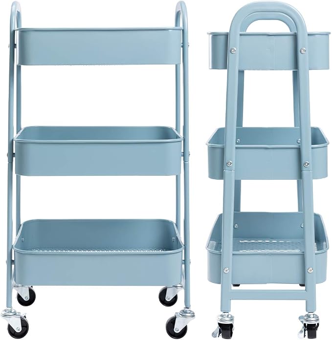 AGTEK Makeup Cart, Movable Rolling Organizer Cart - Image 9