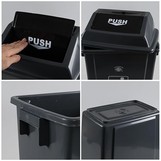 Kiddream 4 Packs 5 Gallons Swing Lid Garbage Can, Plastic Trash Can - Image 3