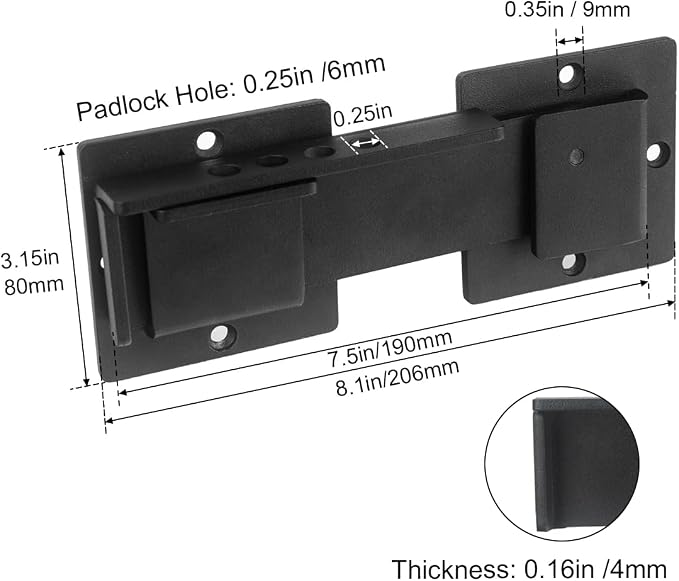 7.5'' Flip Gate Latch Lock - Image 3