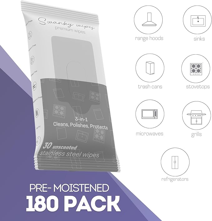 Swanky Stainless Steel Cleaner Wipes - Image 2