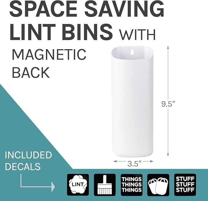 JS Jackson Supplies Small White Lint Bin - Image 2