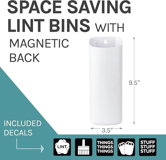 JS Jackson Supplies Small White Lint Bin - Image 2