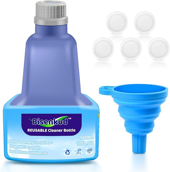 Refillable Bottle for Swiffer Wet Jet Mop - 500ml /17 FL OZ - Leak-Proof HDPE by Bisenkud