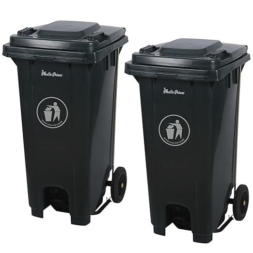 32 Gallon Step-On Large Outdoor Trash Can by PlasticPrince