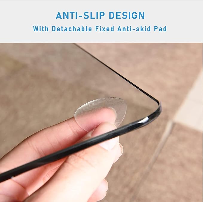 GLSLAND 46" x 55" Tempered Glass Chair Mat Heavy-Duty Floor Protector - Image 5