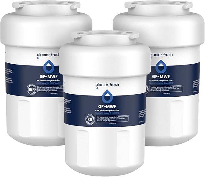 GLACIER FRESH Replacement for MWF Refrigerator Water Filters, SmartWater MWFP by GLACIERFRESH