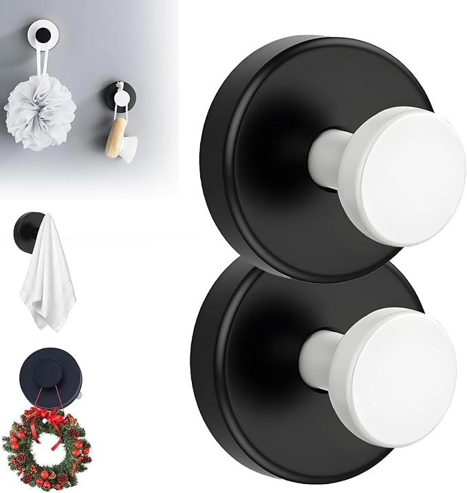 Suction Cup Hooks for Wreaths, 2025 New No Drill Suction Cup Hooks on Glass by ANYSENTHome