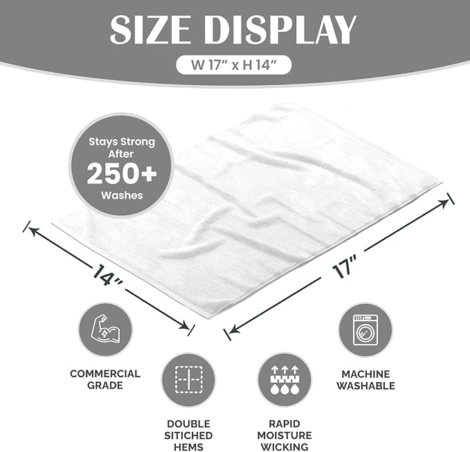 Terry Bar Mop Towels Size 14"x17" – Absorbent and Durable, Cotton Cleaning - Image 5