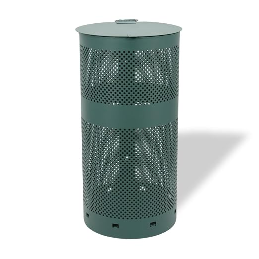 ZERO WASTE USA - Round Outdoor 10 Gallon Dog Waste Station Waste Can by ZEROWASTEUSA