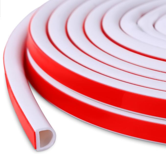 【New Upgrade】 Silicone Door Weather Stripping Door Seal Strip, 19.7 Feet by Benory