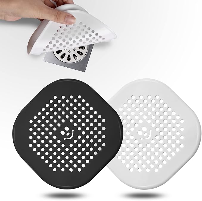 2 Pack Drain Cover Hair Catcher Silicone Drain Protector Hair Stopper - Image 5