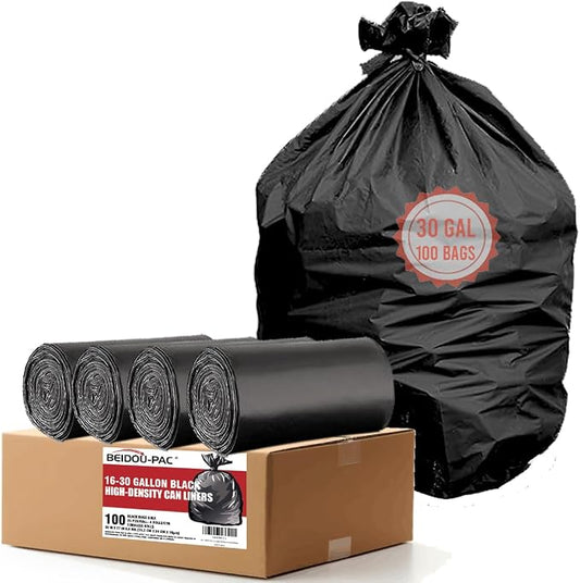 30 Gallon Trash Bags, Industrial, Commercial, Janitorial by BEIDOU-PAC