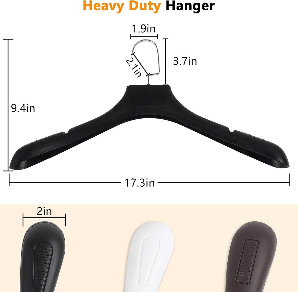 DEDU Suit Hangers for Men 100 Pack, Extra Wide Suit Hanger Non Slip Width 17....