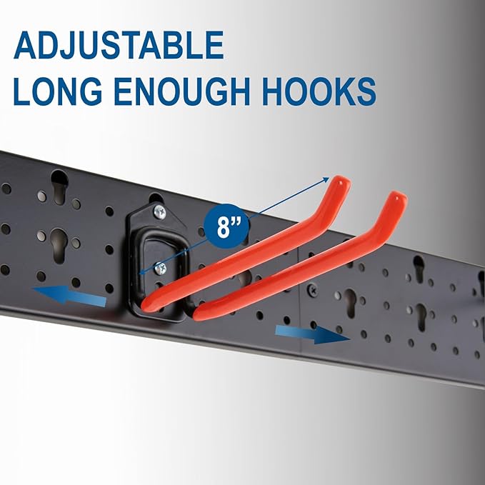 Wallmaster Wall Mount Garage Organizer Tool Storage Rack, Heavy Duty Folding